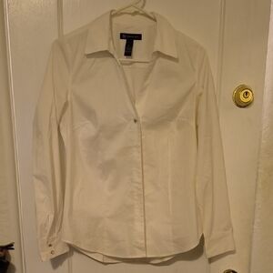 INC International Concepts | White Cotton Blend Shirt